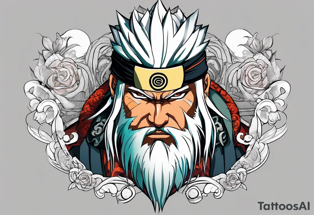 Jiraiya in Sage mode from the anime naruto tattoo idea