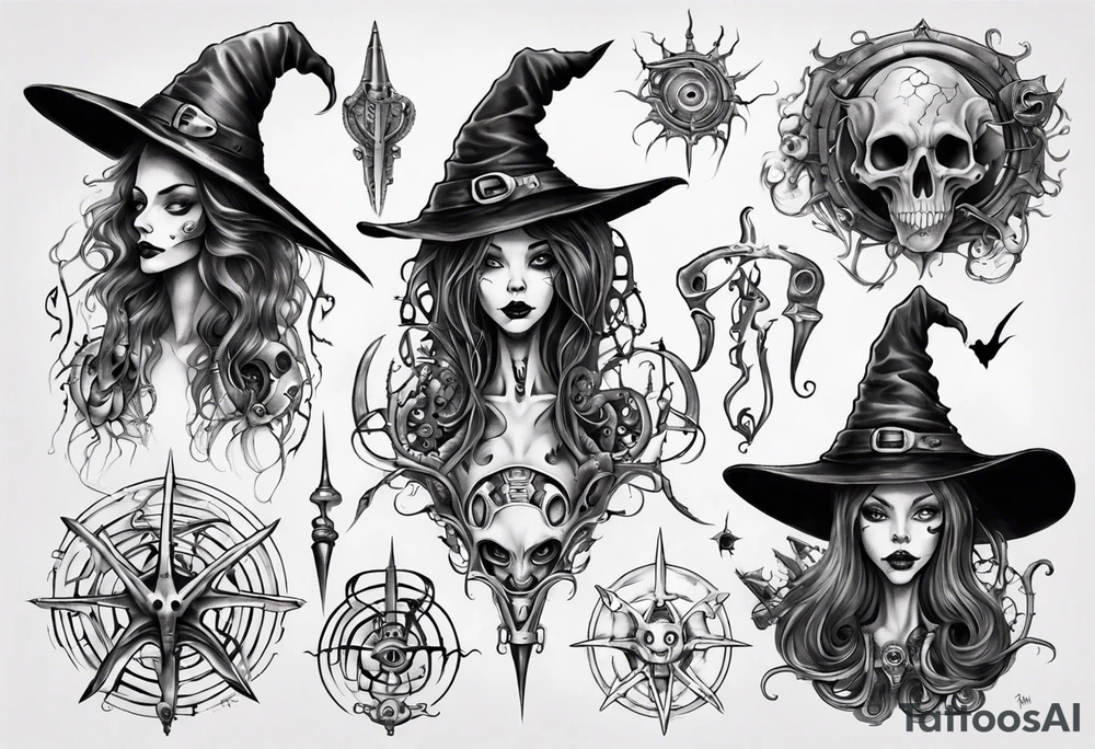 witch tattoo idea