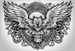 celtic wings tattoo idea