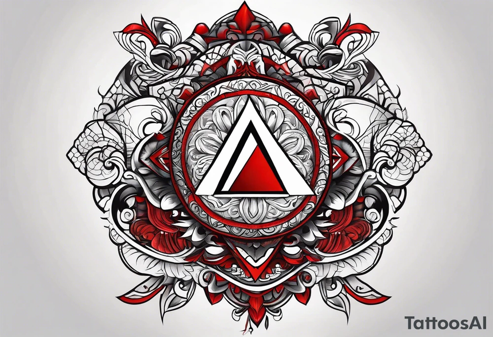 red symbol delta tattoo idea