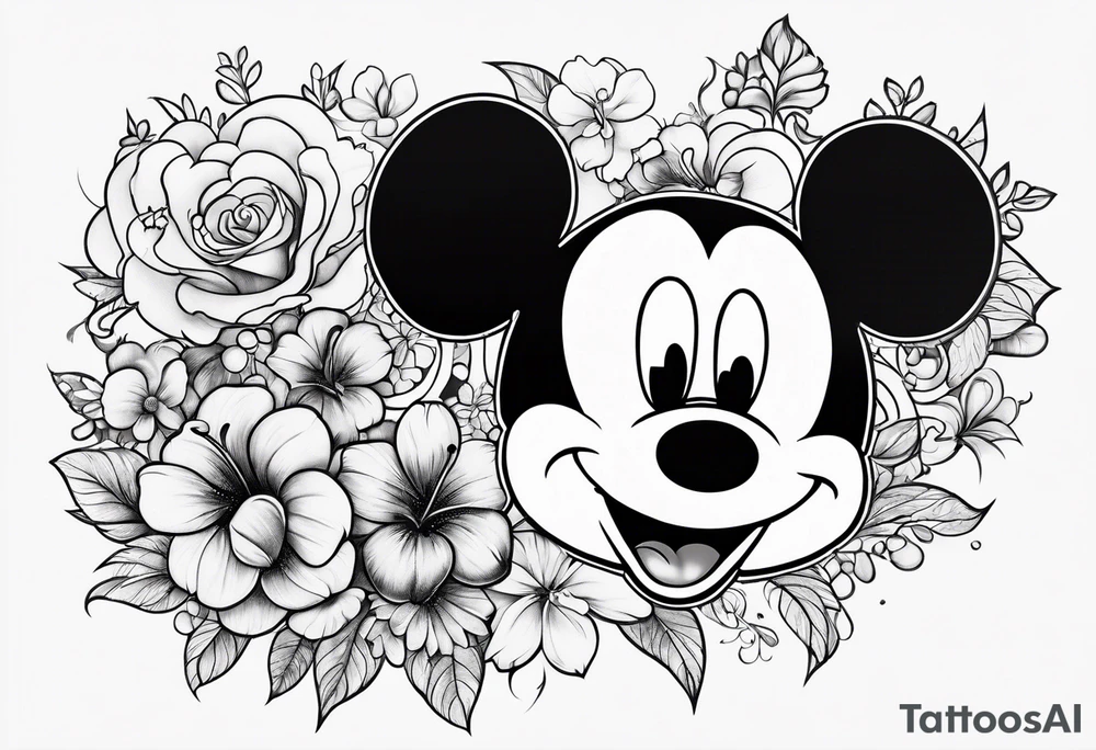 mickey mouse tattoo idea