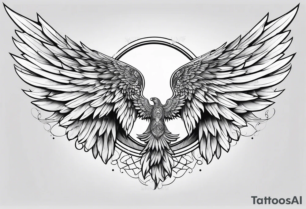 Angel wings tattoo idea