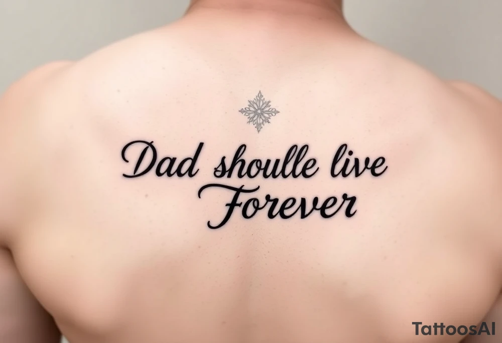 Dad should live forever tattoo idea