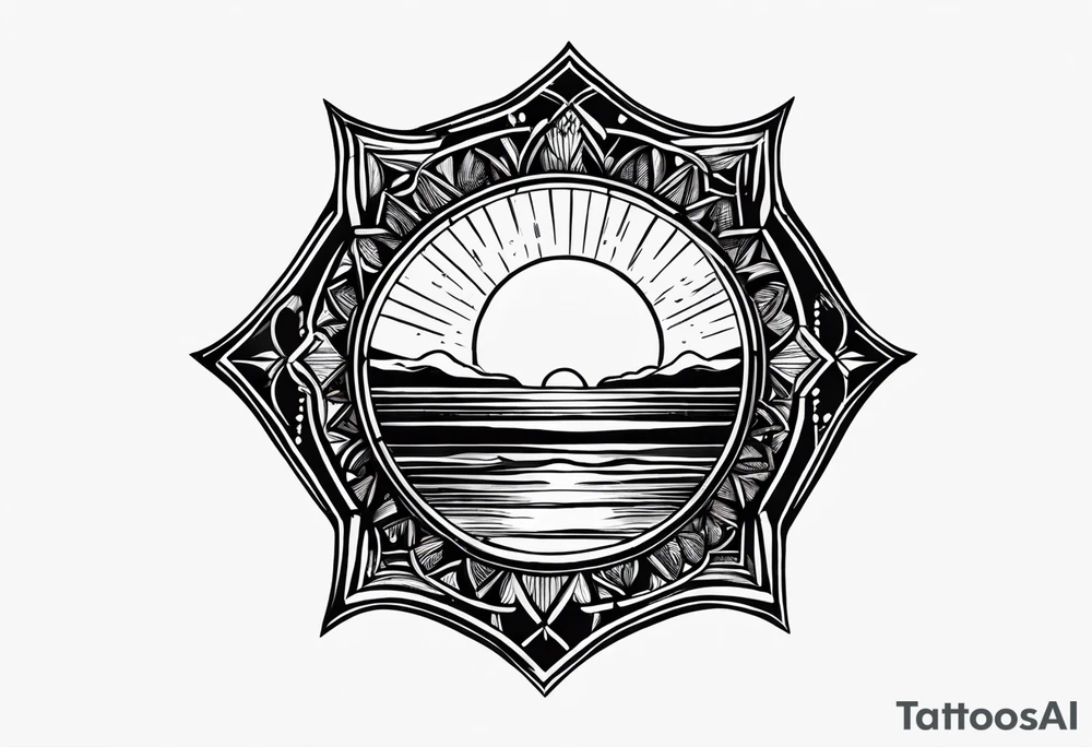 Simple tattoo of a sunset with the inscription Memento mori
I want to put it on my knee tattoo idea