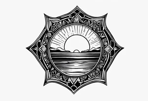 Simple tattoo of a sunset with the inscription Memento mori
I want to put it on my knee tattoo idea