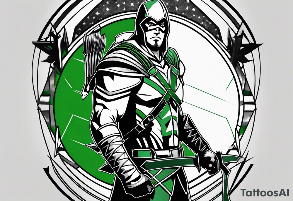 Green arrow tv show artwork tattoo idea