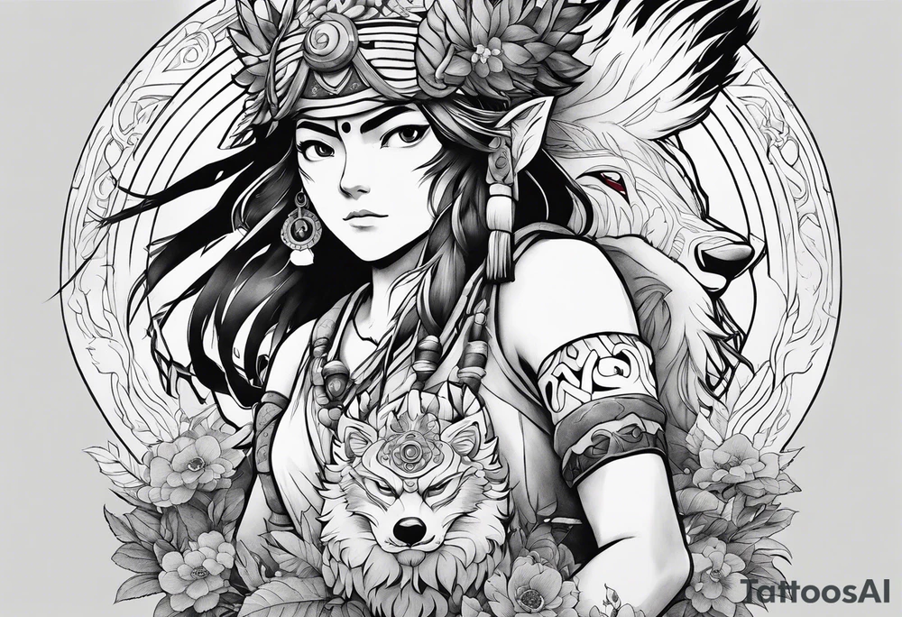 Princess momonoke tattoo idea