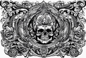 rock a Billy Arm sleeve mit verschiedenen Motiven tattoo idea