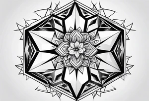 black hexagons tattoo idea