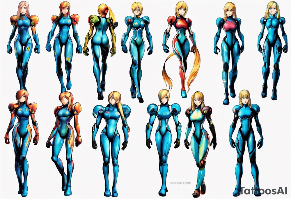 zero suit samus aran anime tattoo idea