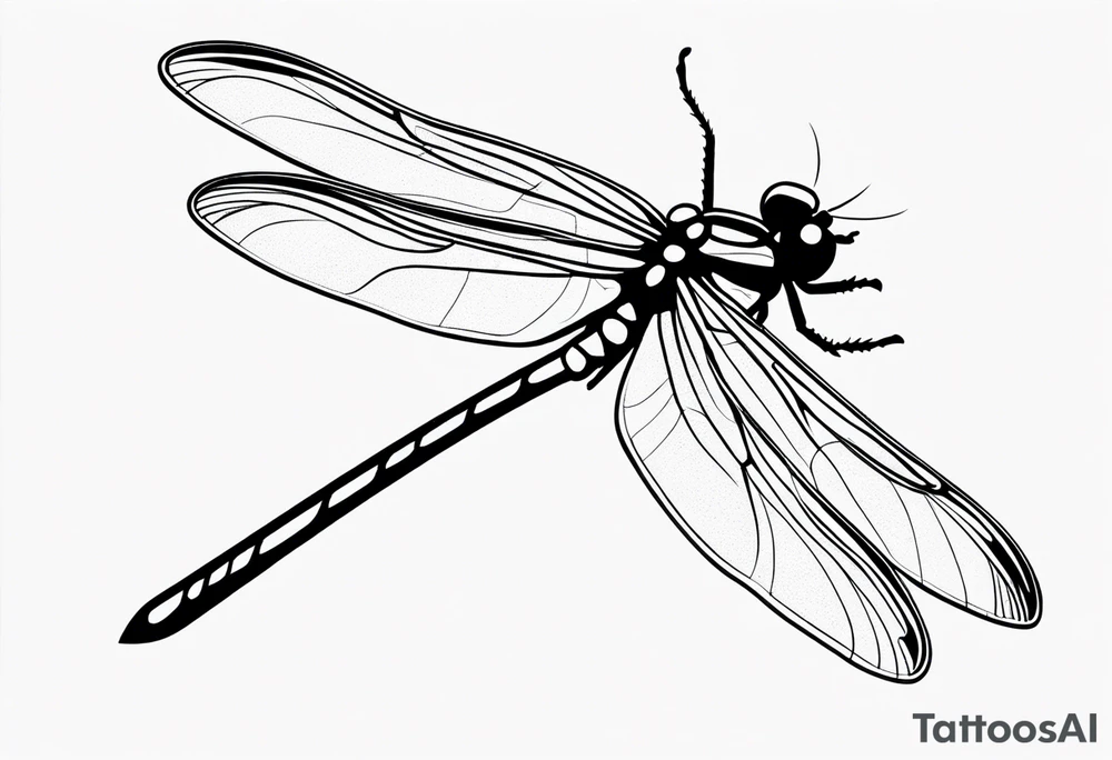 dragonfly outline tattoo idea