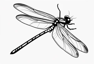 dragonfly outline tattoo idea