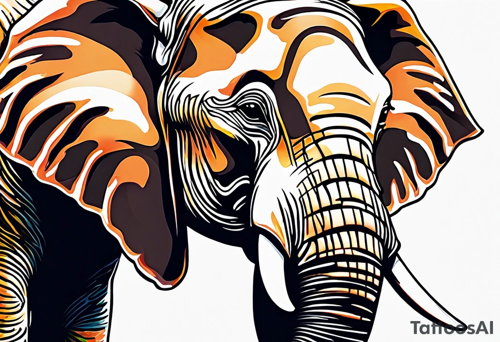 baby elephant tattoo idea