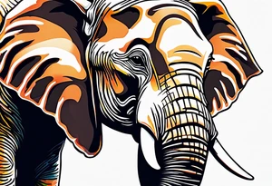 baby elephant tattoo idea