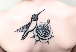 Debby Deguzman with a humming bird and a rose tattoo idea