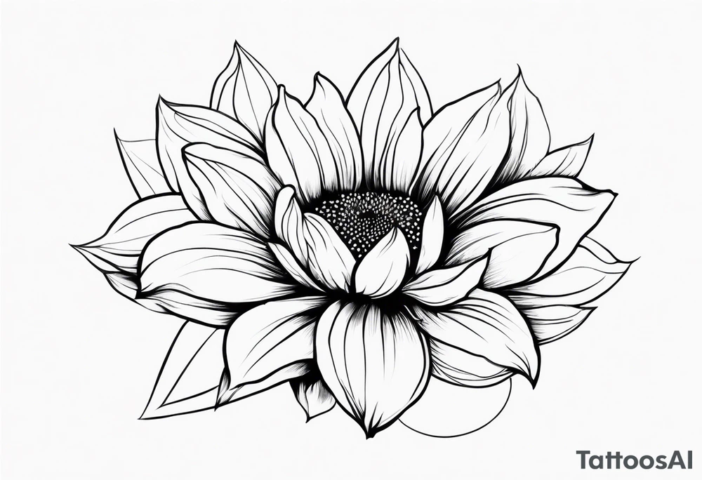Sol com flor tattoo idea