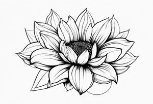Sol com flor tattoo idea