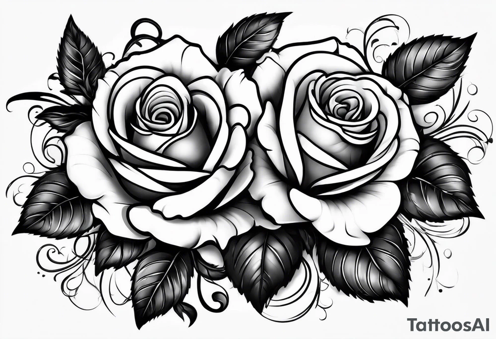two roses tattoo idea