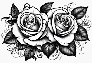 two roses tattoo idea