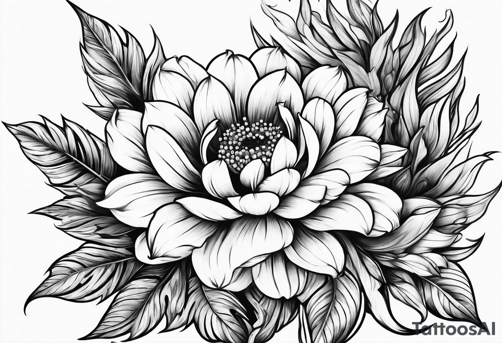 October month flower tattoo idea