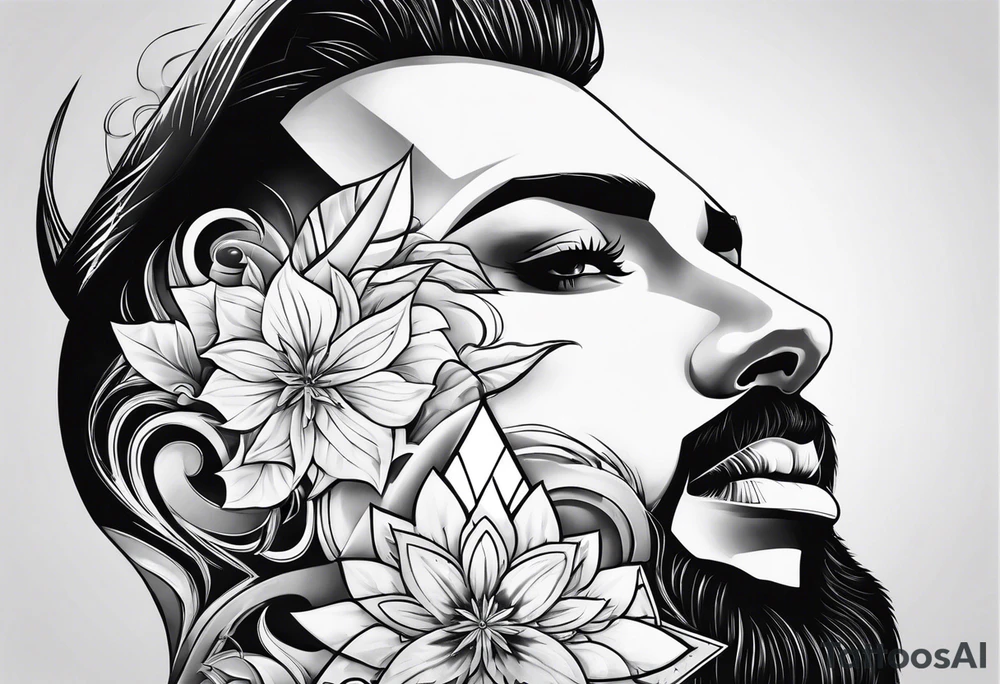 Full neck ice tattoo tattoo idea