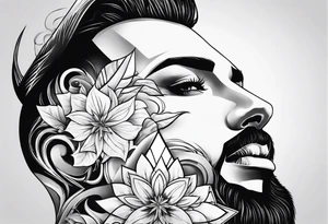Full neck ice tattoo tattoo idea