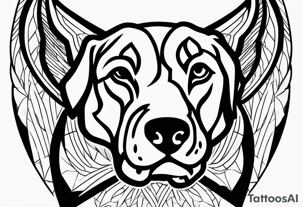 dog paw with  coordinates tattoo idea