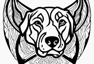 dog paw with  coordinates tattoo idea