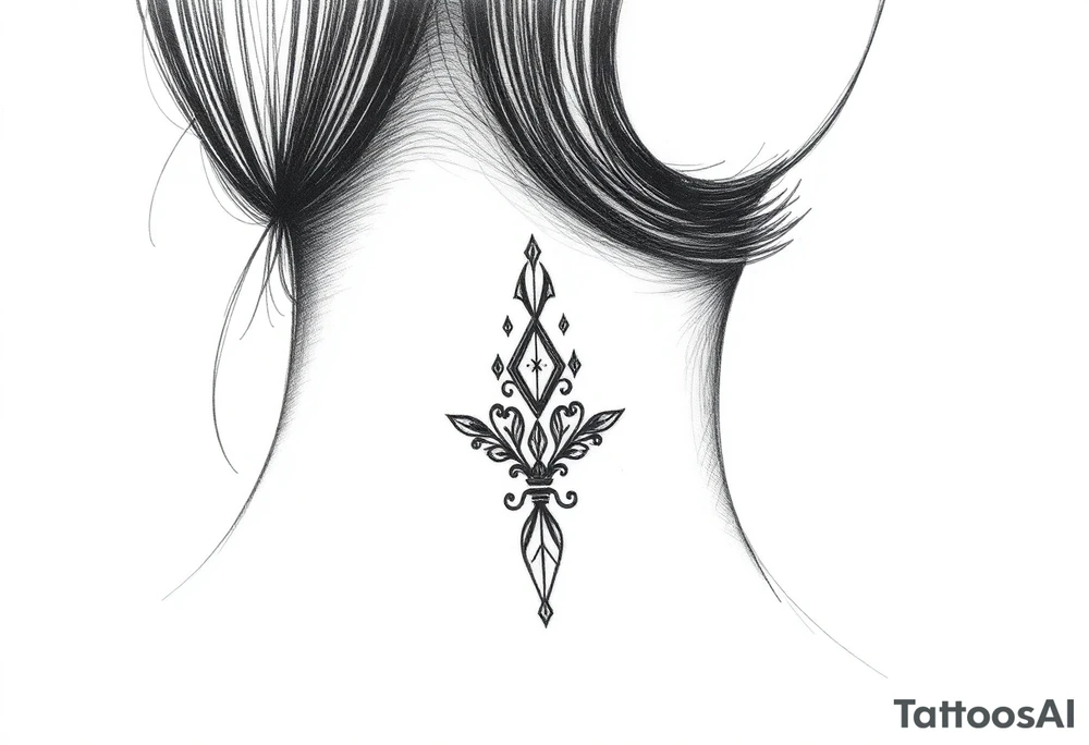 blackwork hand tattoo idea