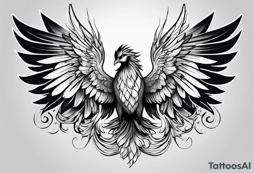 phoenix being reborn tattoo idea