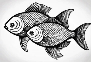Two coi fish swimming to eachother tattoo idea