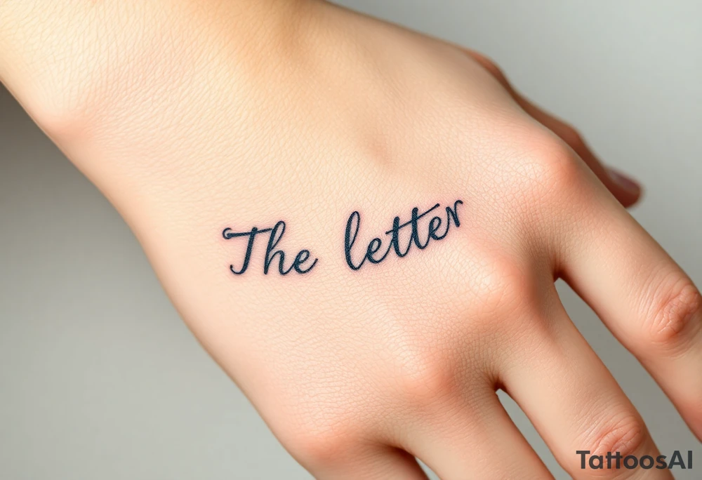 The letter “B” in cursive tattoo idea