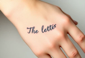 The letter “B” in cursive tattoo idea