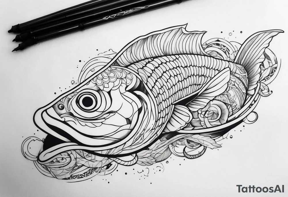 arm sleeve tattoo based around fish and snakes tattoo idea arm sleeve tattoo based around fish and snakes tattoo idea