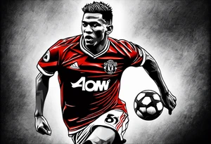 Manchester united 
Red Devil heading a 
football tattoo idea