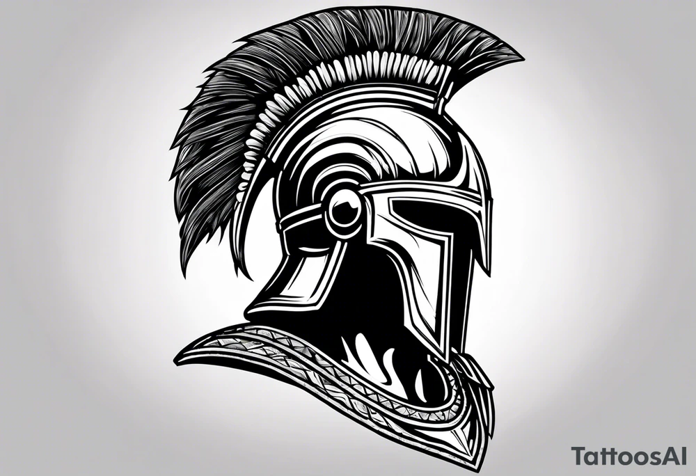 Spartan helmet tattoo idea