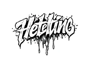 Graffiti lettering that looks like it's melting tattoo idea