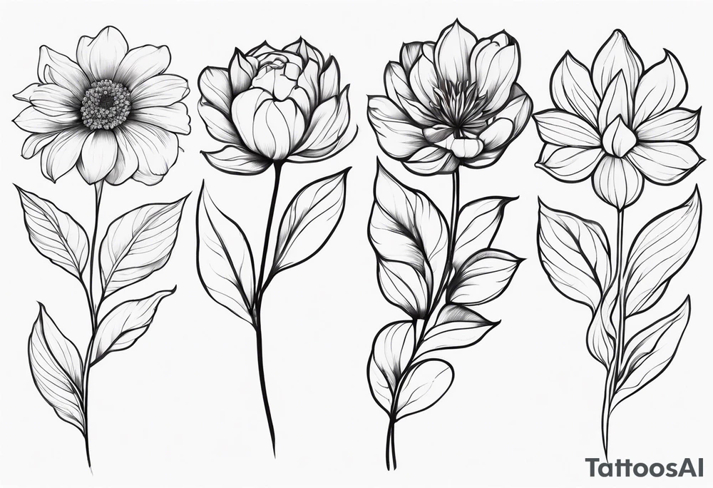Realistic flower full sleeve tattoo idea