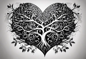 Brain, heart, love, abstract, symbolism, perseverance, heart break makes you strong, worth it, pain makes you stronger, strength, tree, travel tattoo idea