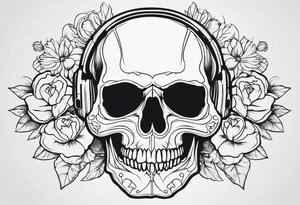Detailed Skull tattoo idea
