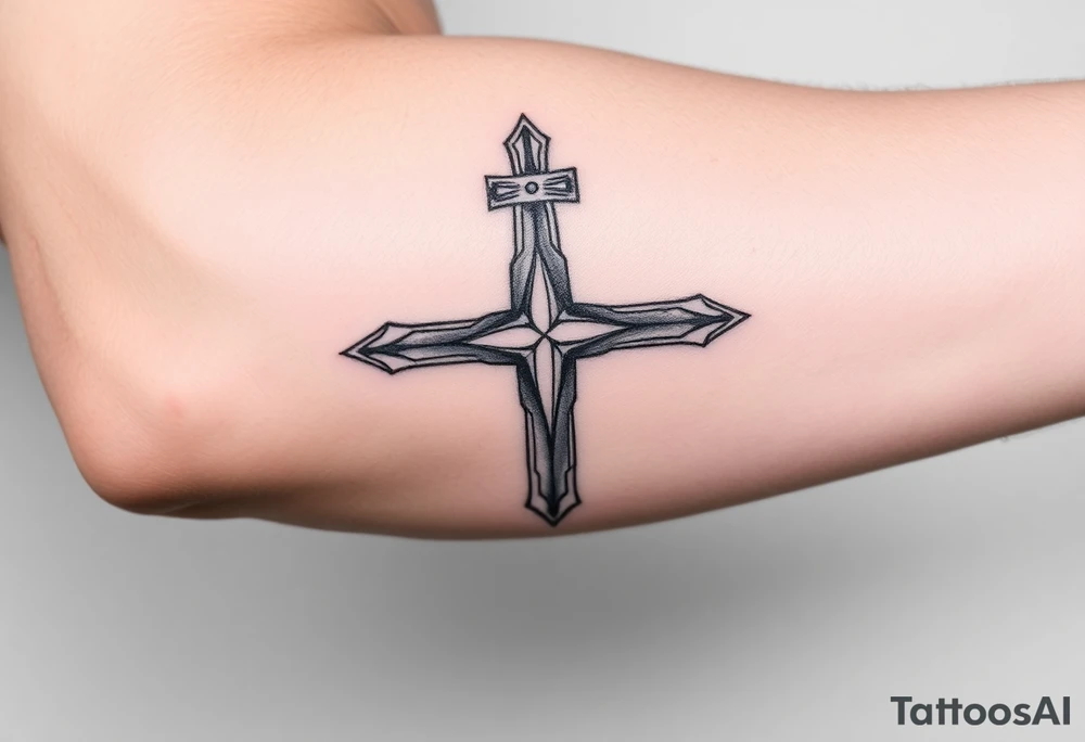 Jesus crosses tattoo idea
