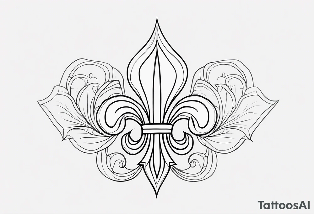 fleur de lis tattoo idea