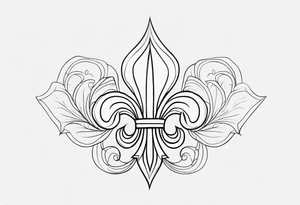 fleur de lis tattoo idea