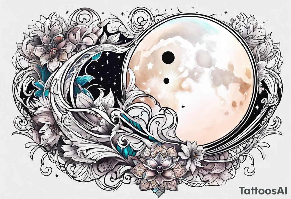 sacred moon tattoo idea