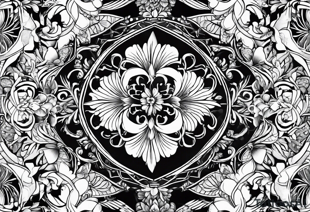 III.XIII.MMXI with floral background tattoo idea