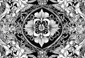 III.XIII.MMXI with floral background tattoo idea