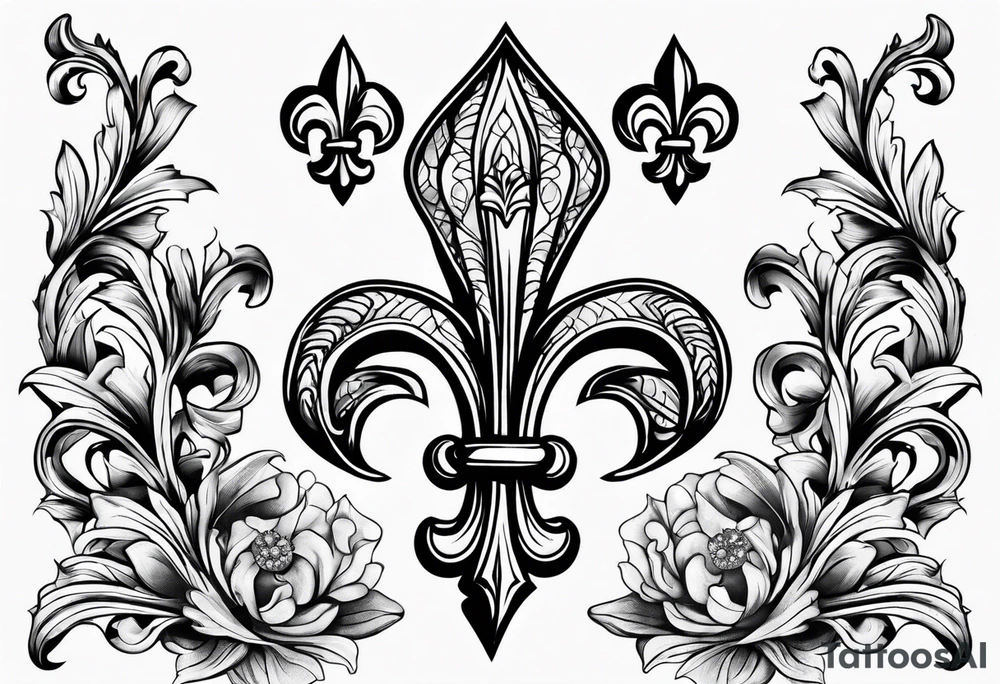 fleur de lis tattoo idea