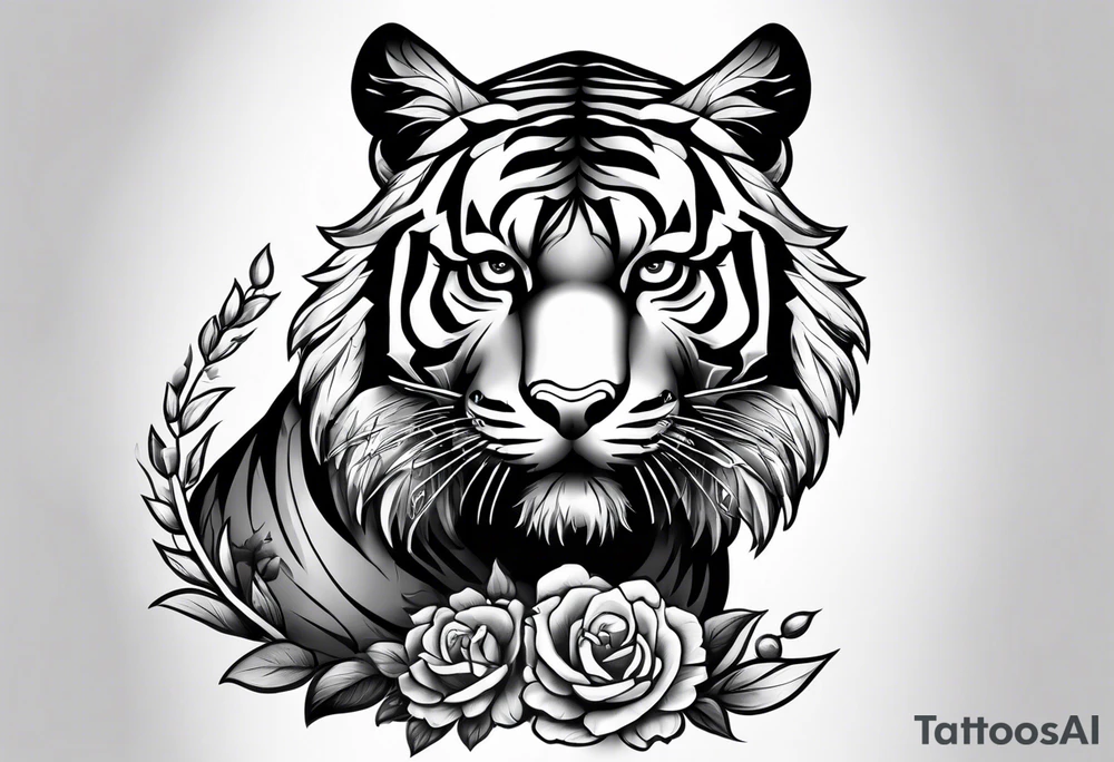 Memorial piece including a tiger on forearm tattoo idea Memorial piece including a tiger on forearm tattoo idea