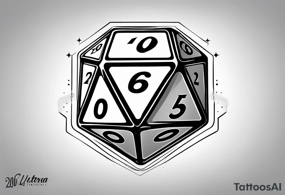 a twenty sided die tattoo idea