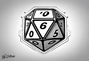 a twenty sided die tattoo idea